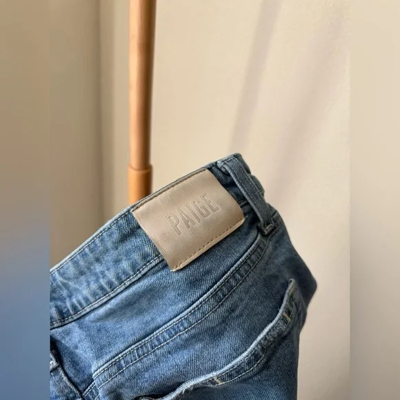 Paige Designer Blue Denim Leenah Ankle High Rise Jeans Women’s Size 32 - Picture 7 of 7
